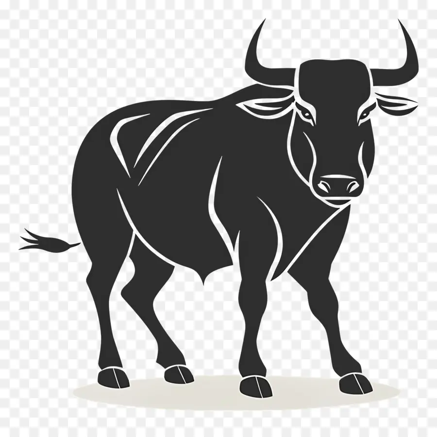 силуэт быка，Водяного буйвола PNG