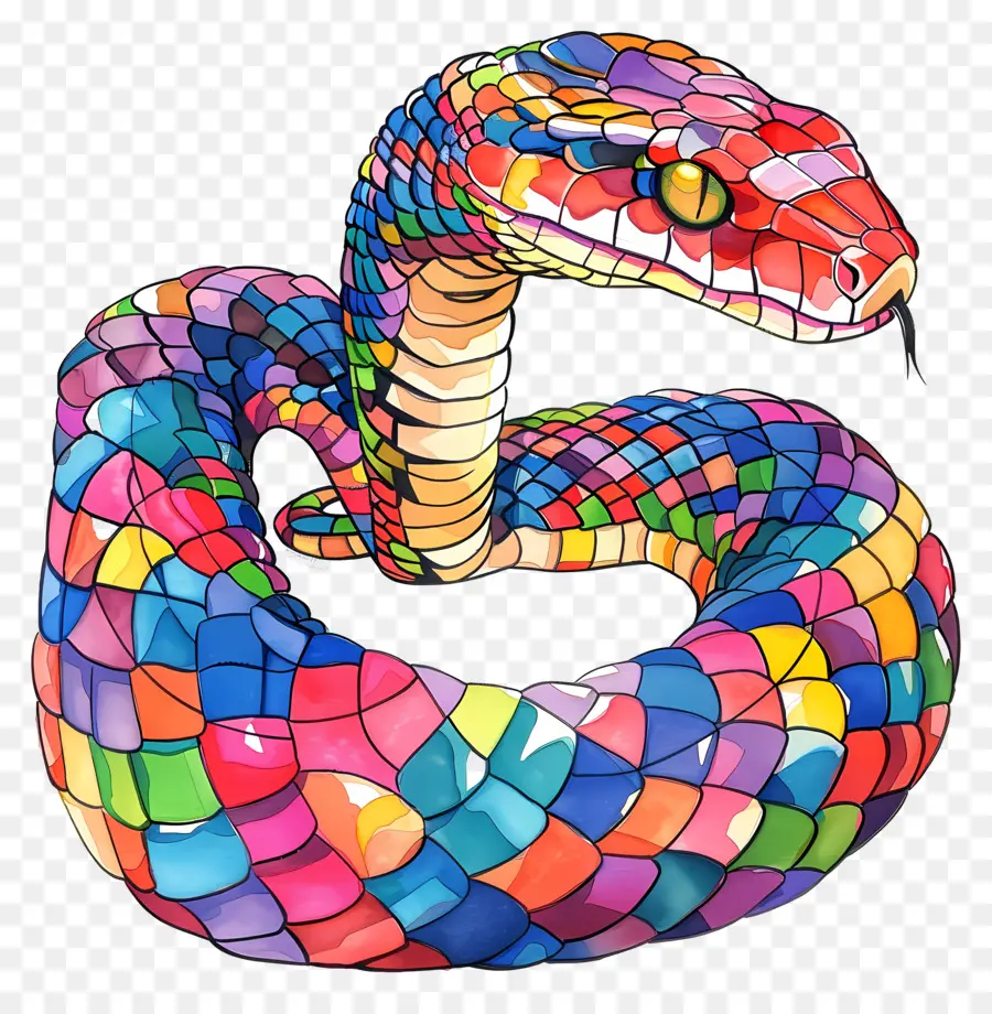 Snake，красочная змея PNG