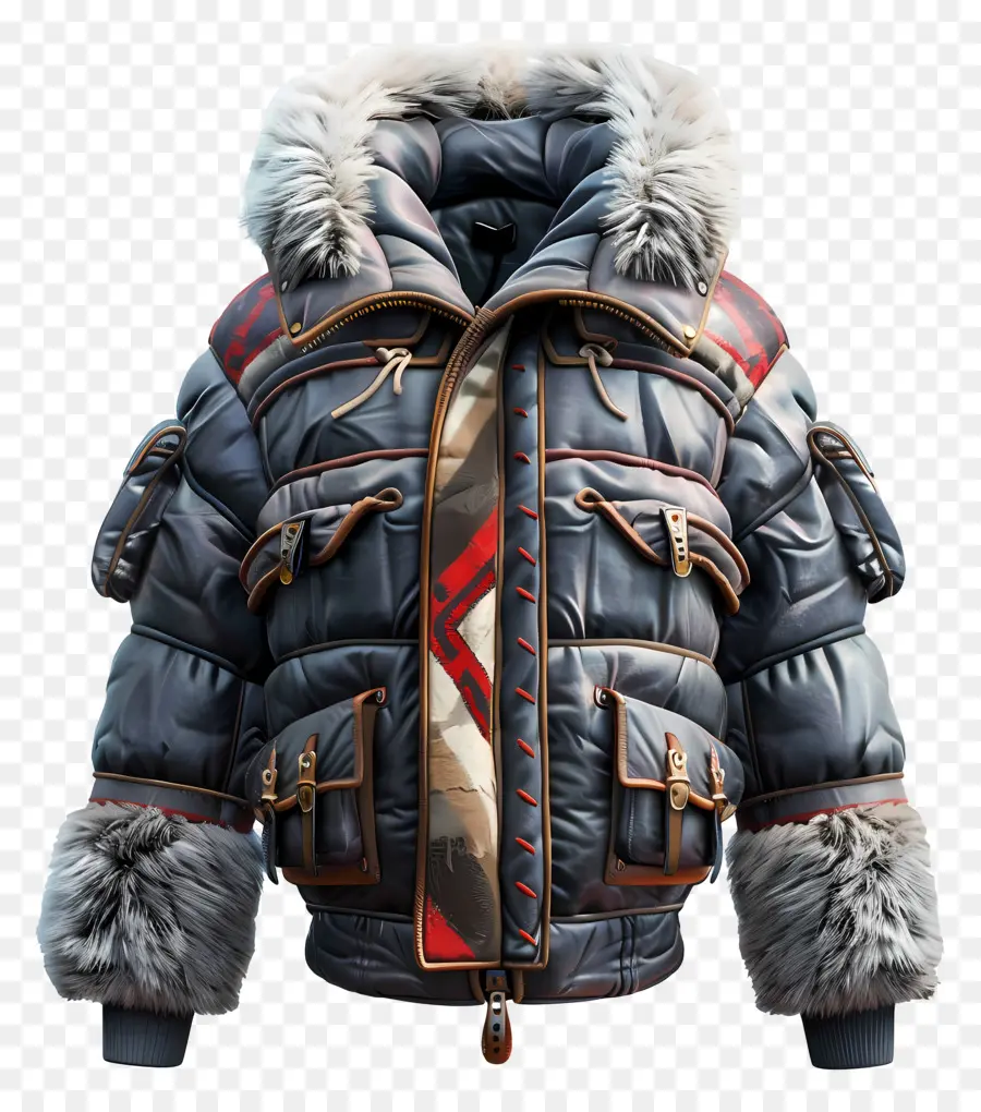 зимняя куртка，Джадка из искусственного меха PNG