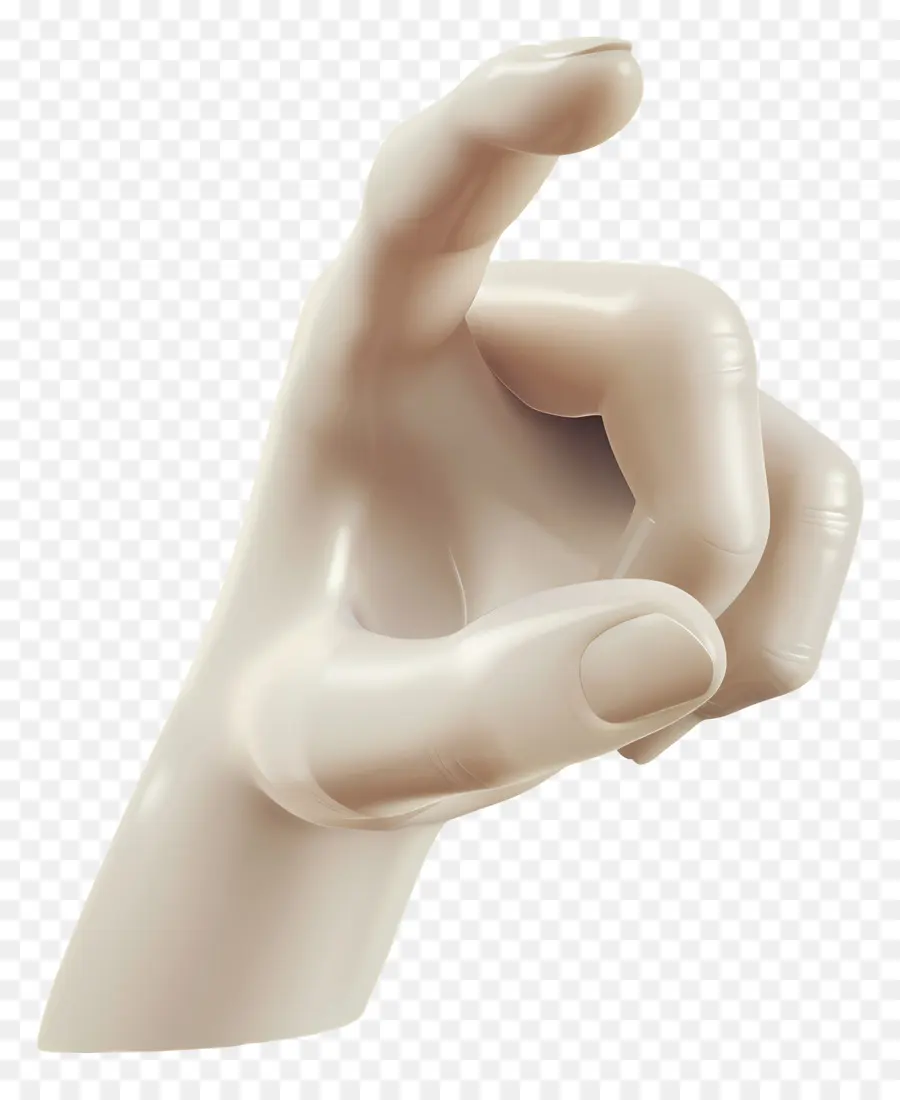 Жест，белая рука PNG