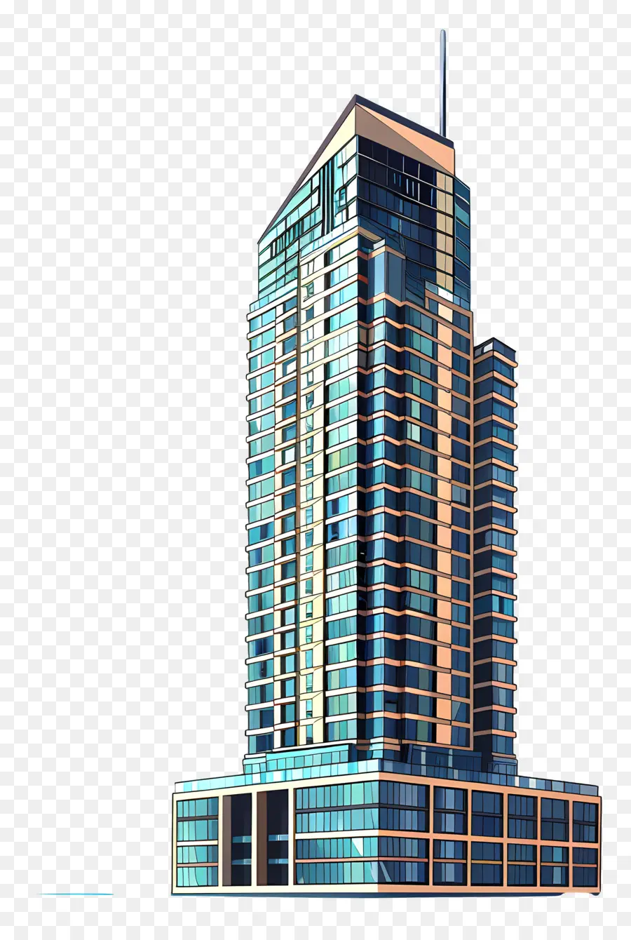 небоскреб，современная архитектура PNG