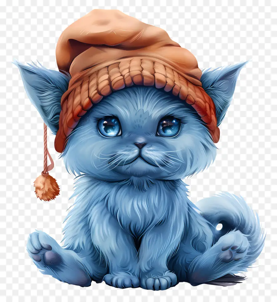 Smurf Cat，голубой кот PNG