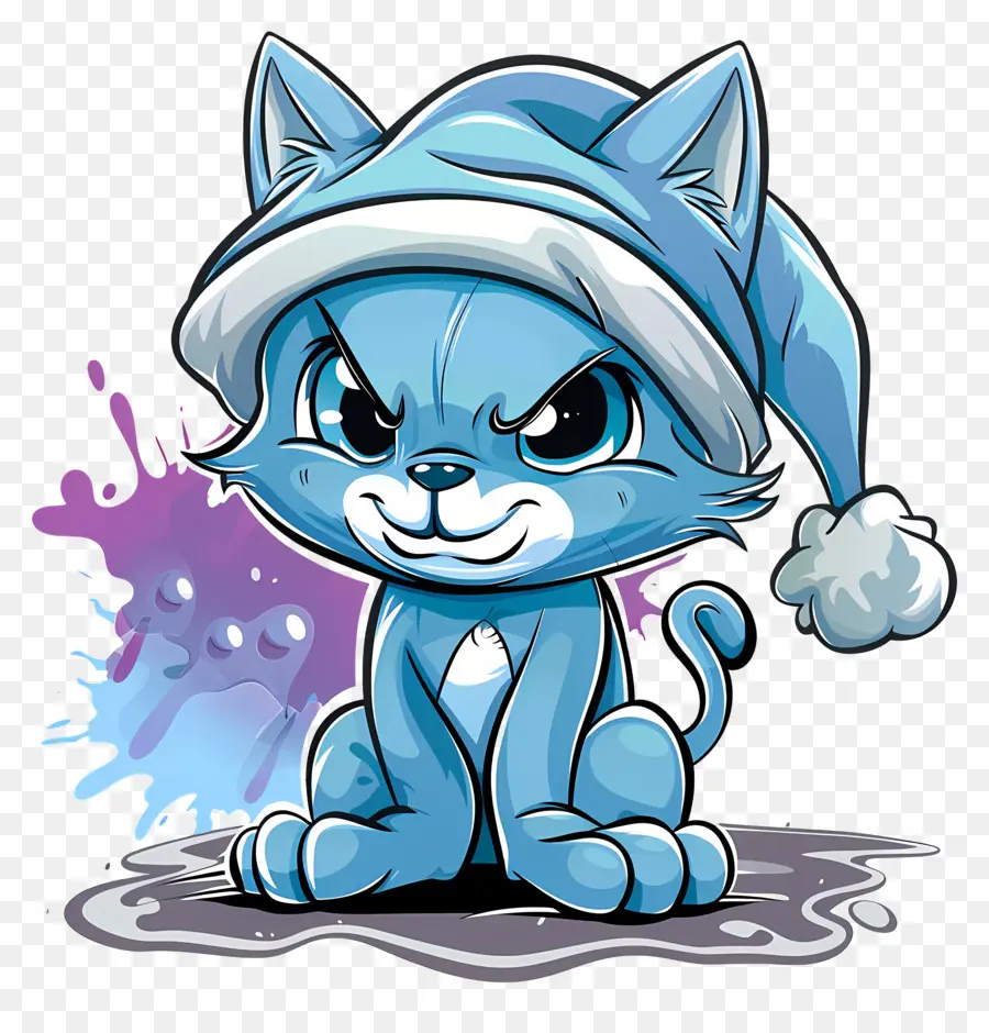 Smurf Cat，мультфильм кот PNG