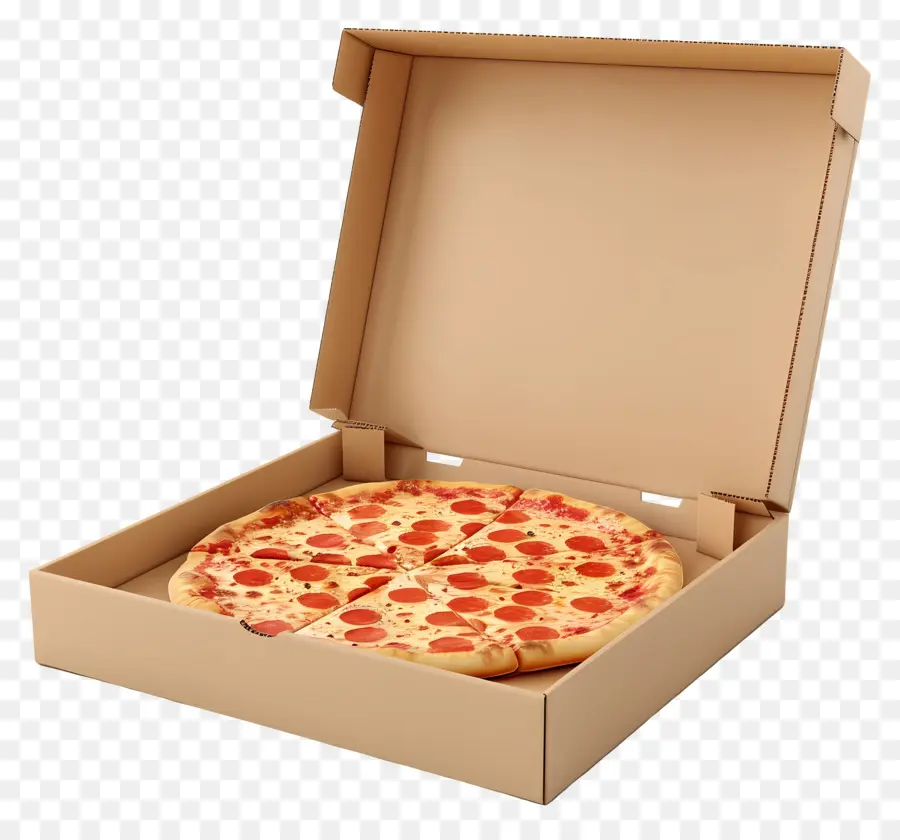 коробка открытой пиццы，Пицца PNG
