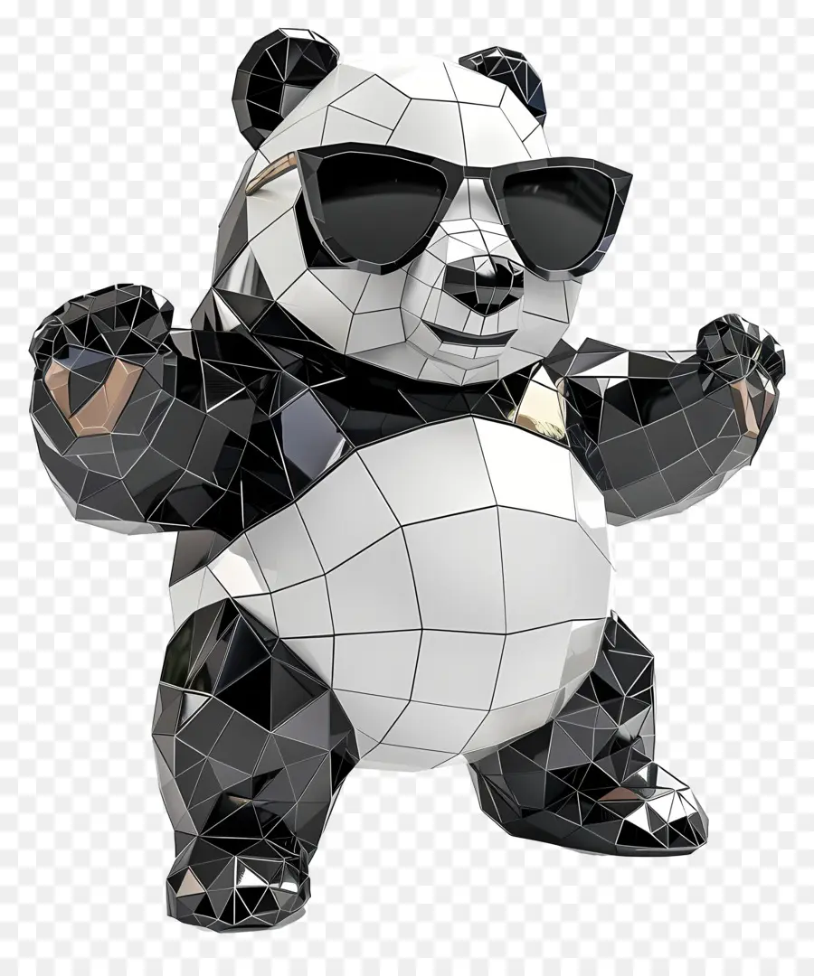 Панда，3d модель PNG