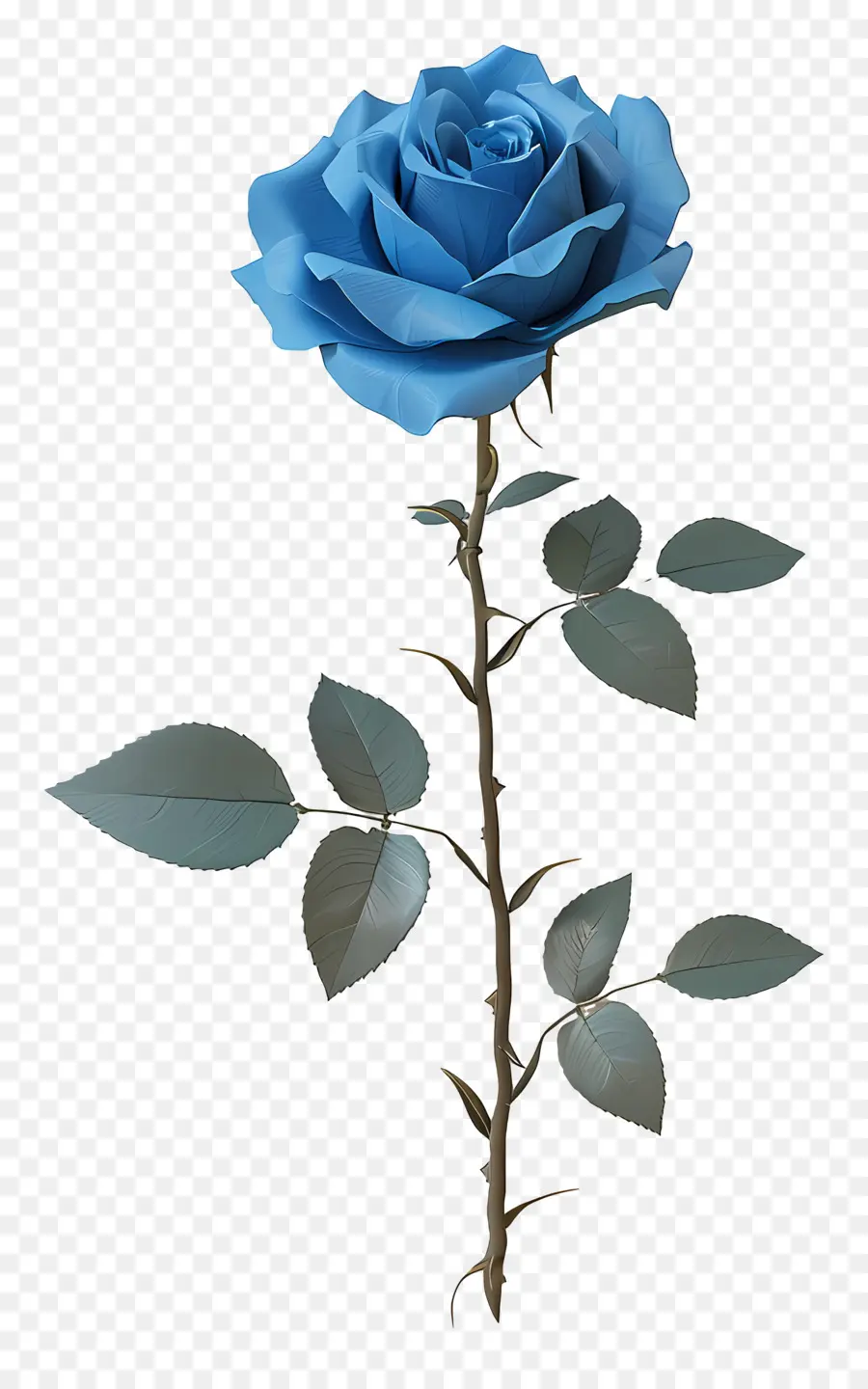 Голубая роза，цветок PNG