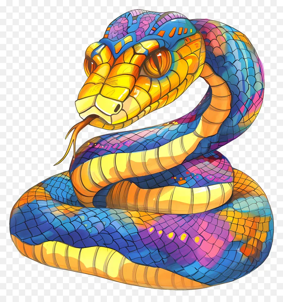 Snake，красочная змея PNG