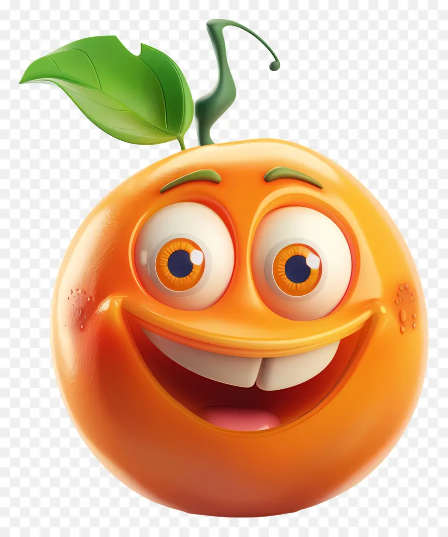 3d мультипликационный фрукт，мультипликационный оранжевый PNG