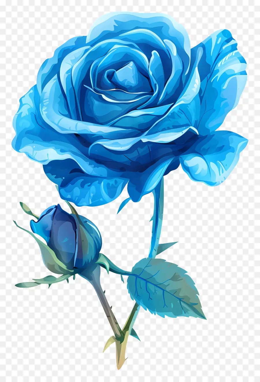 Голубая роза，лепестки PNG