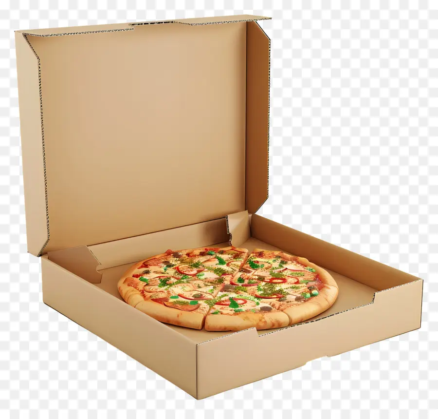 коробка открытой пиццы，коробка пиццы PNG