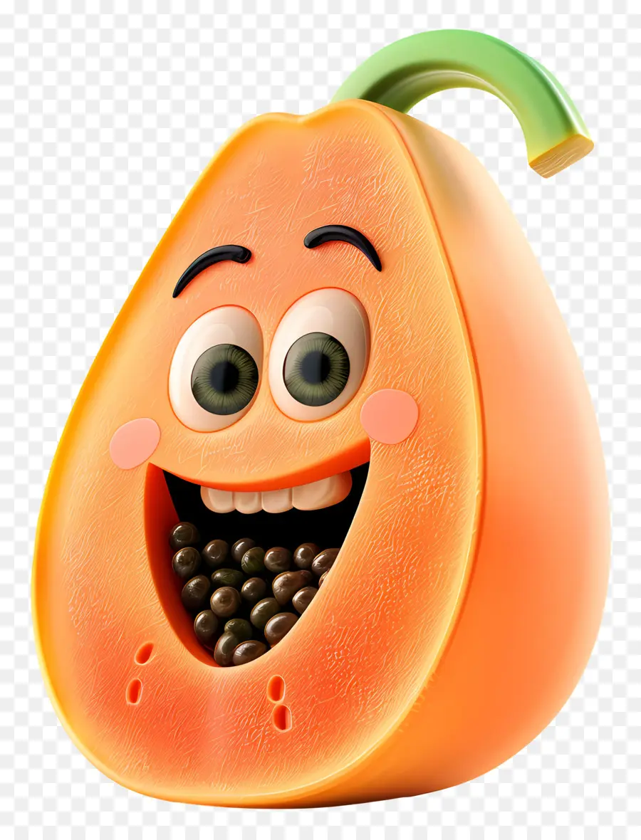 3d мультипликационный фрукт，оранжевый PNG