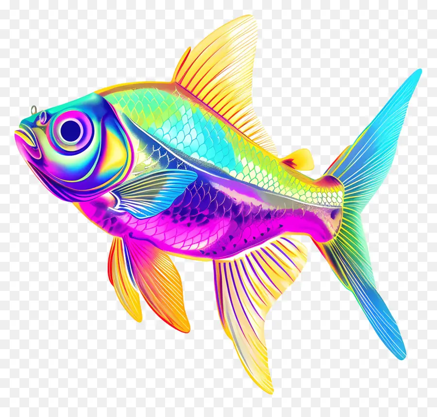 Glofish，Радуга рыба PNG