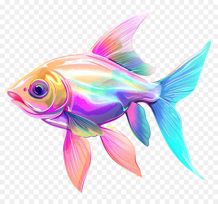 Glofish，Золотая рыбка PNG
