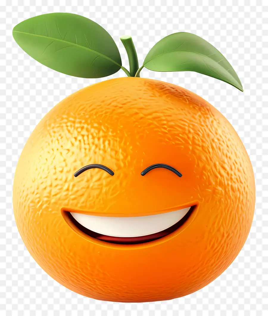 3d мультипликационный фрукт，Счастливого апельсина PNG