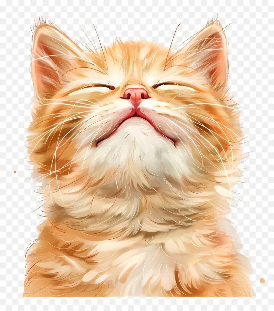 кошка，оранжевый кот PNG
