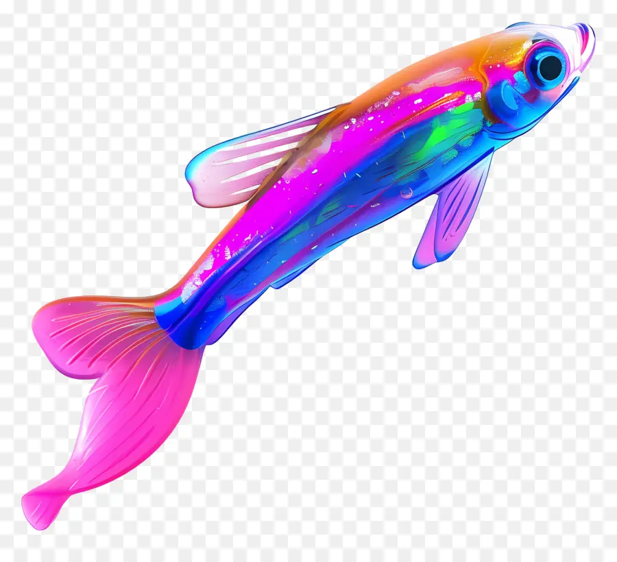 Glofish，красочная рыба PNG