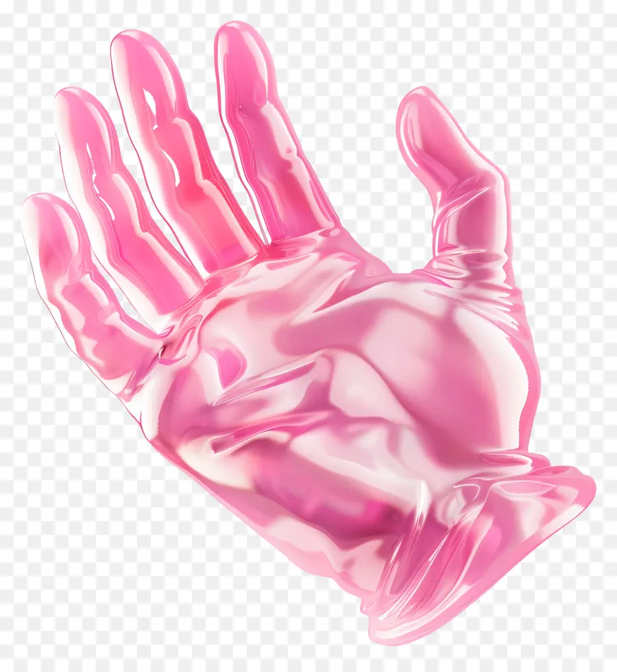 Розовая резиновая перчатка，розовая перчатка PNG