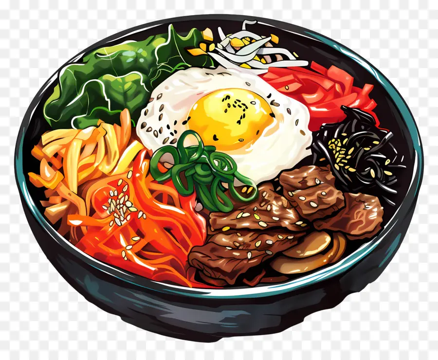 пибимпаб，корейская еда PNG