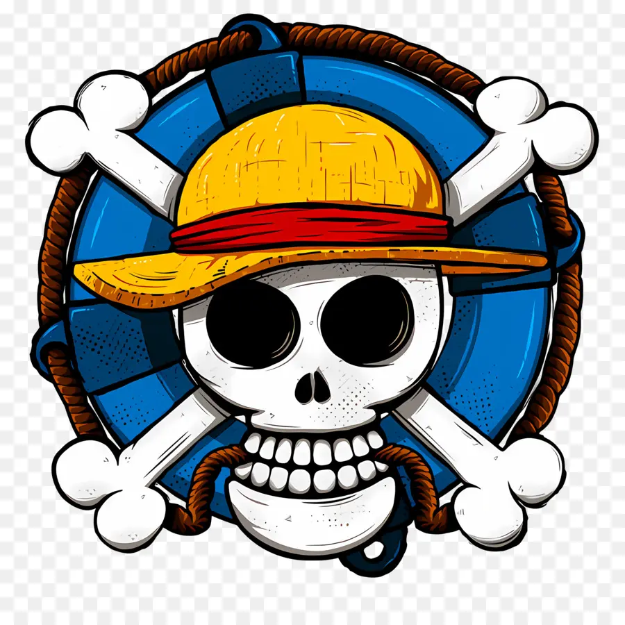 соломенная шляпа логотип пиратов，один кусок логотип PNG