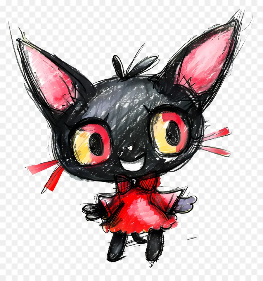 Kuromi，Черный кот PNG