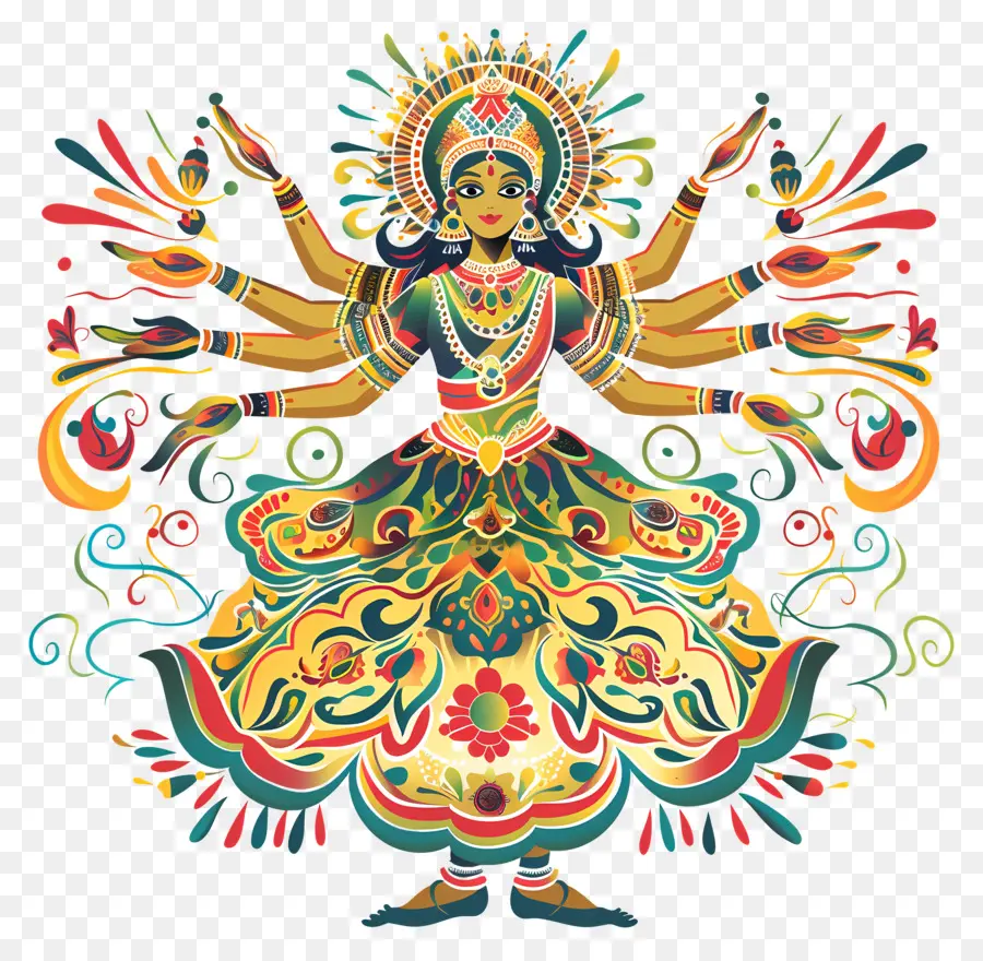 Счастливого Наваратри，индийская богиня PNG