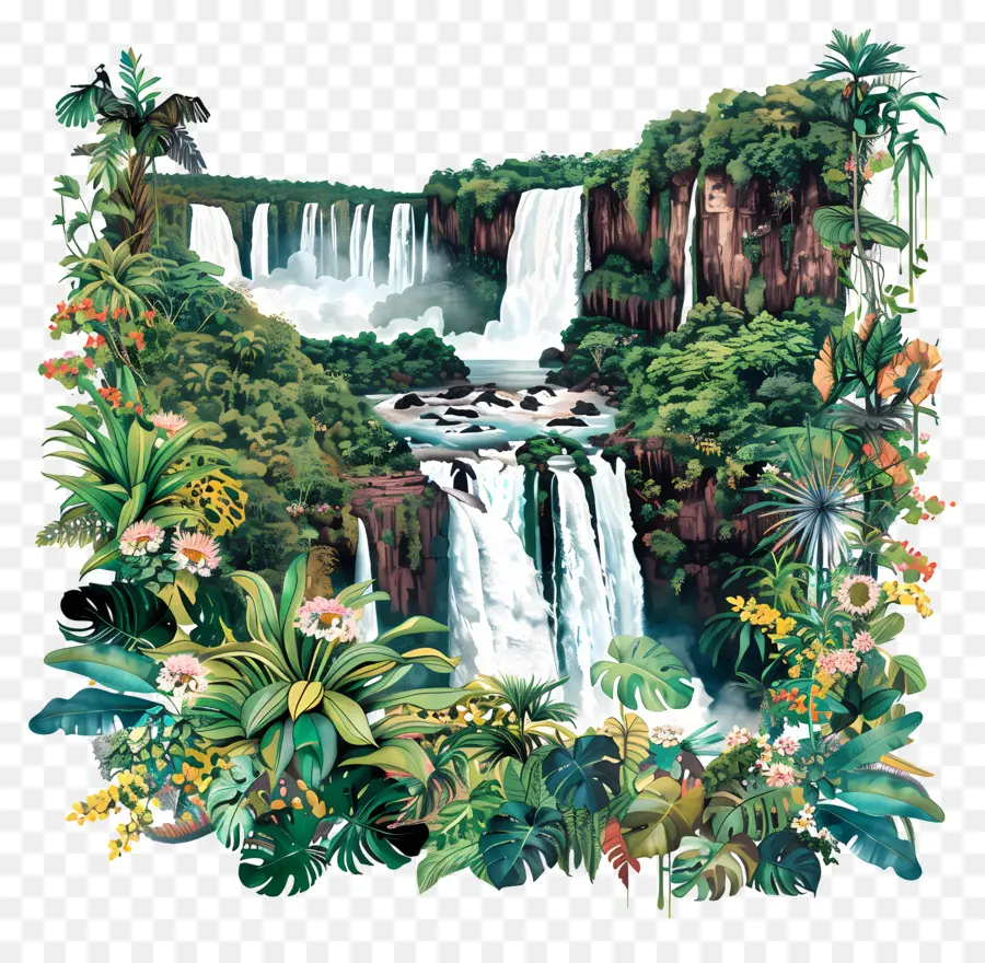 Водопады Игуасу，Бразилия PNG
