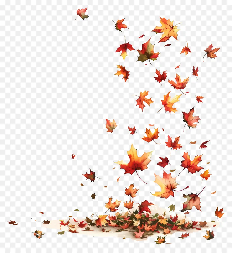 Осенний лист падает，Осенние Листья PNG