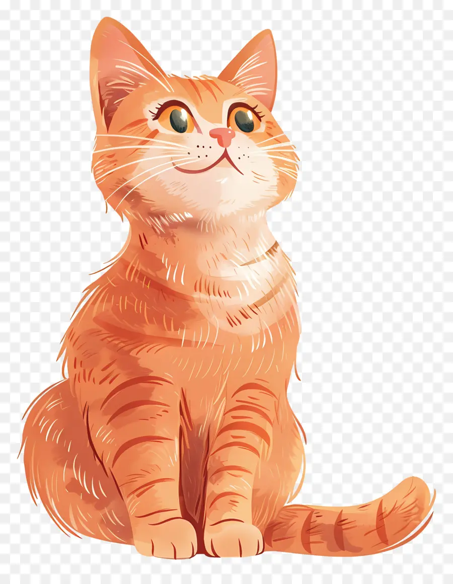 рыжий кот，оранжевый кот PNG