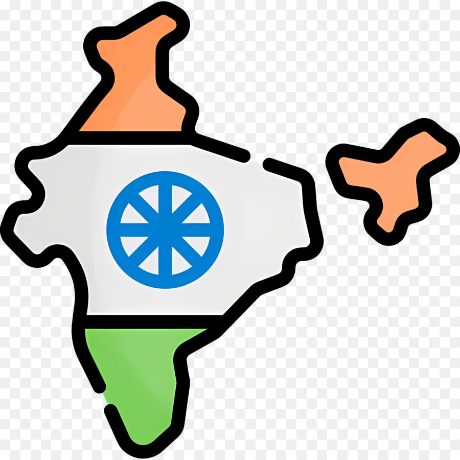 India Map，Флаг Индии PNG
