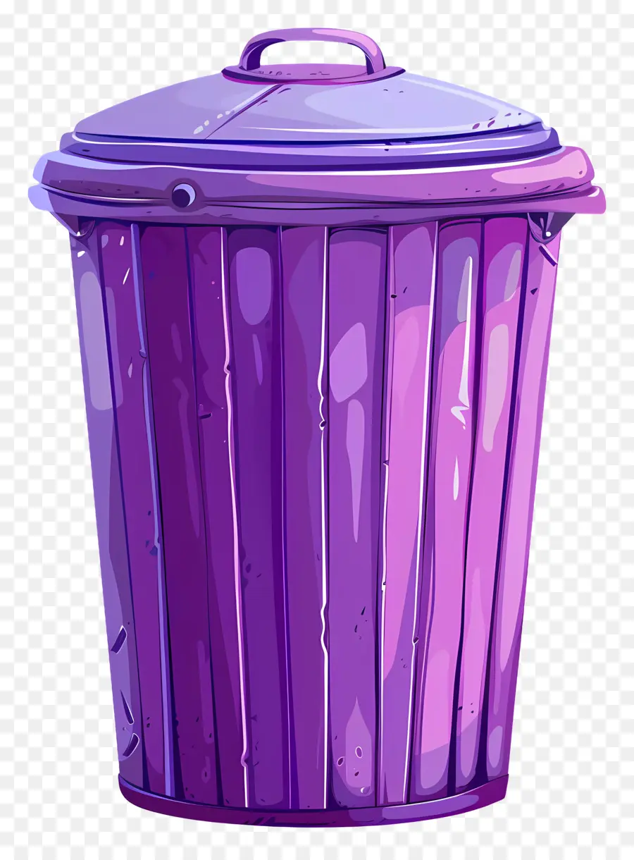 мусорный бак，Фиолетовый мусор PNG
