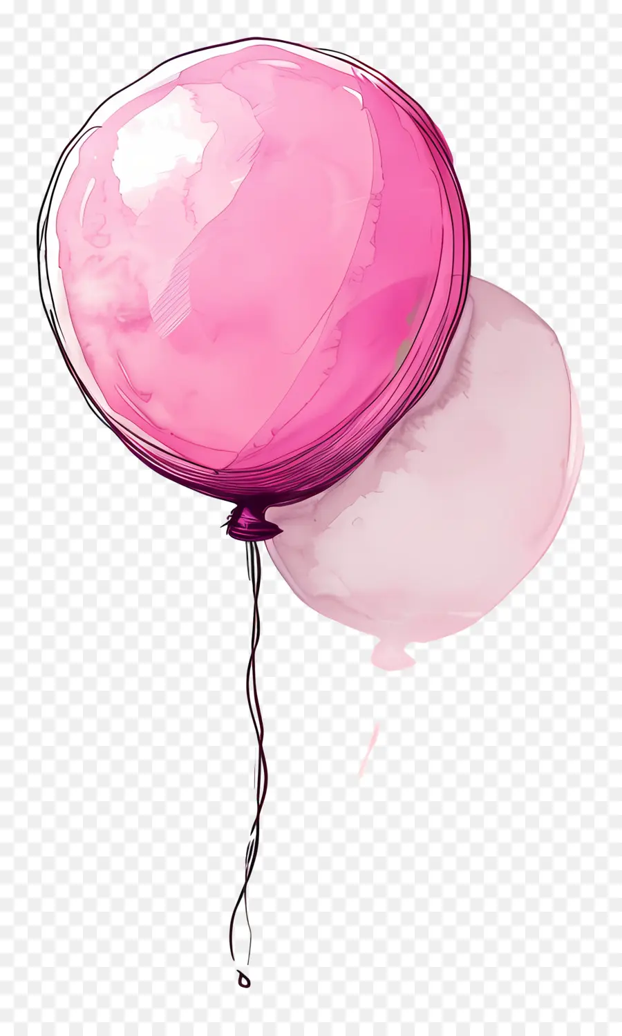 Pink Balloon，розовые воздушные шары PNG