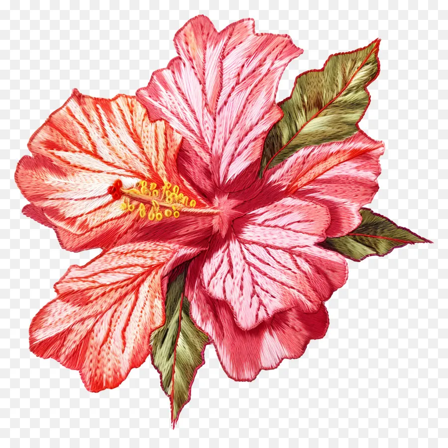 вышиваемая цветок，цветок гибискуса PNG