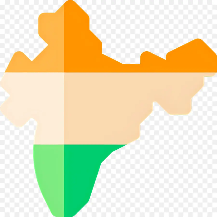 India Map，флаг Индии PNG