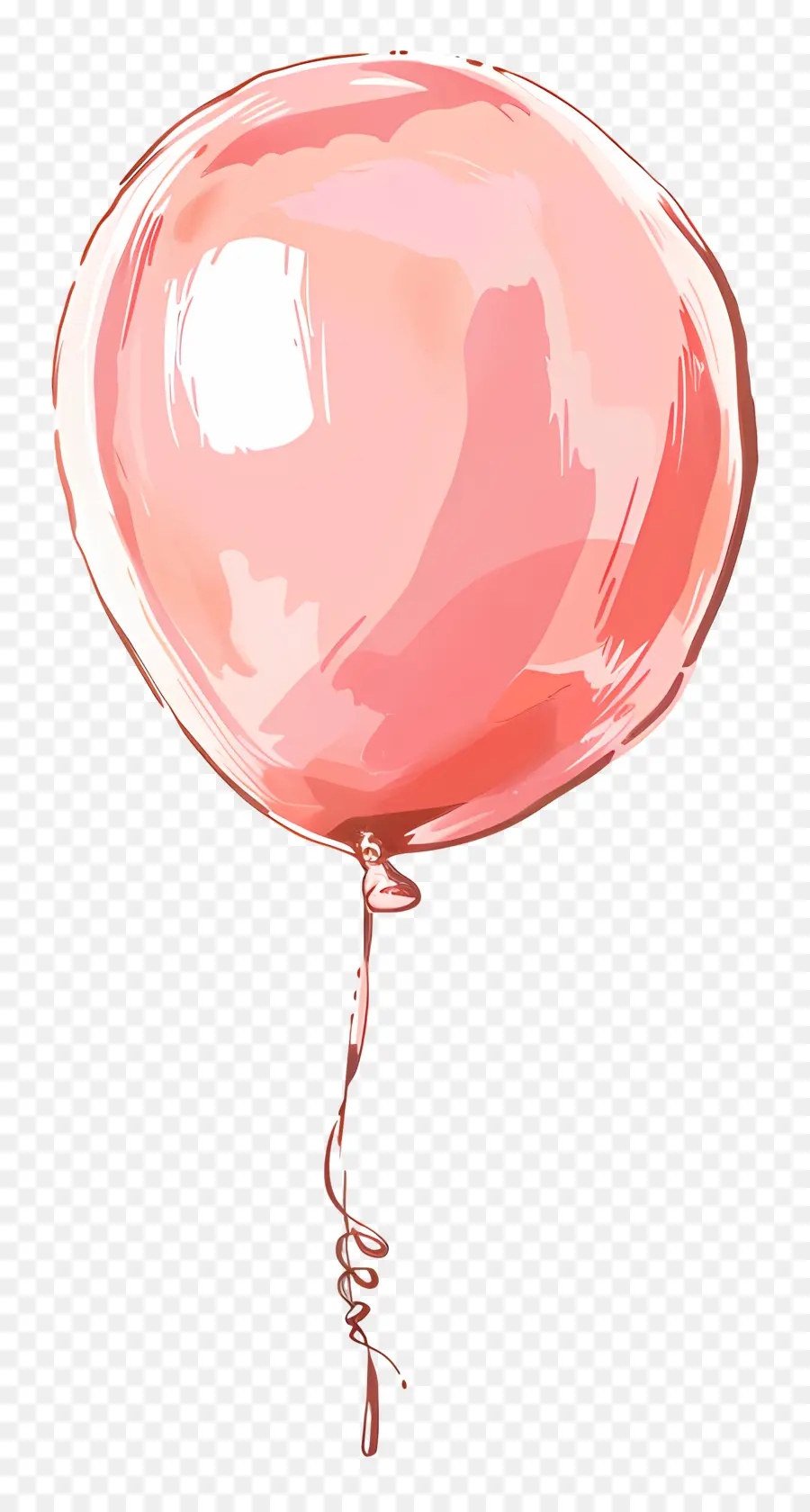 Pink Balloon，плавающий PNG
