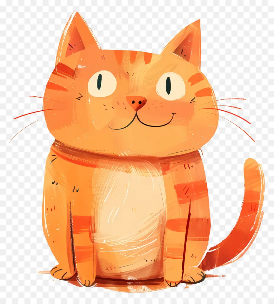 глупая кошка，оранжевый кот PNG