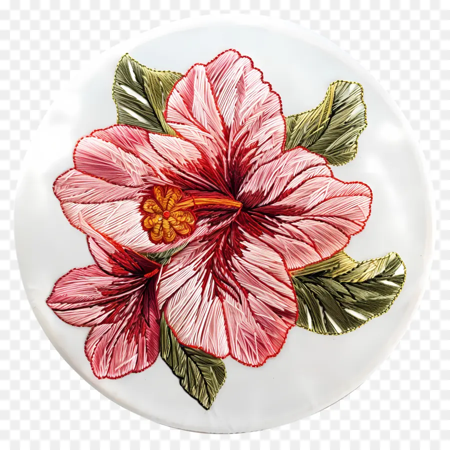 вышиваемая цветок，керамическая тарелка PNG