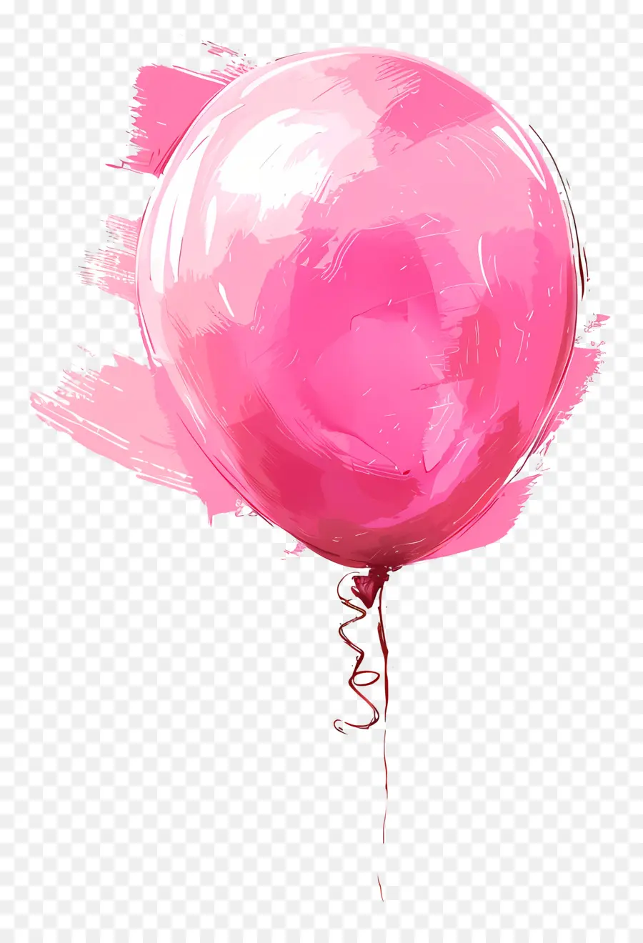 Pink Balloon，краска плескаться PNG
