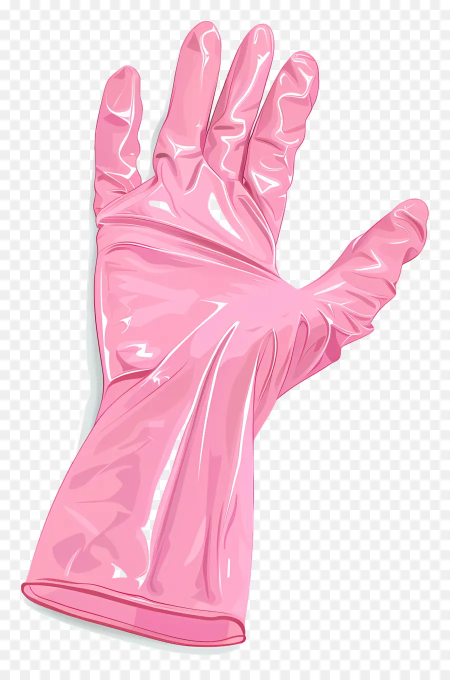 Розовая резиновая перчатка，стрейч PNG