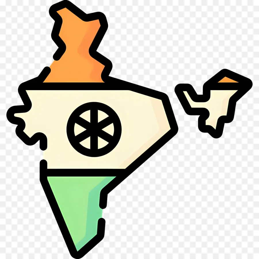 India Map，Индия PNG