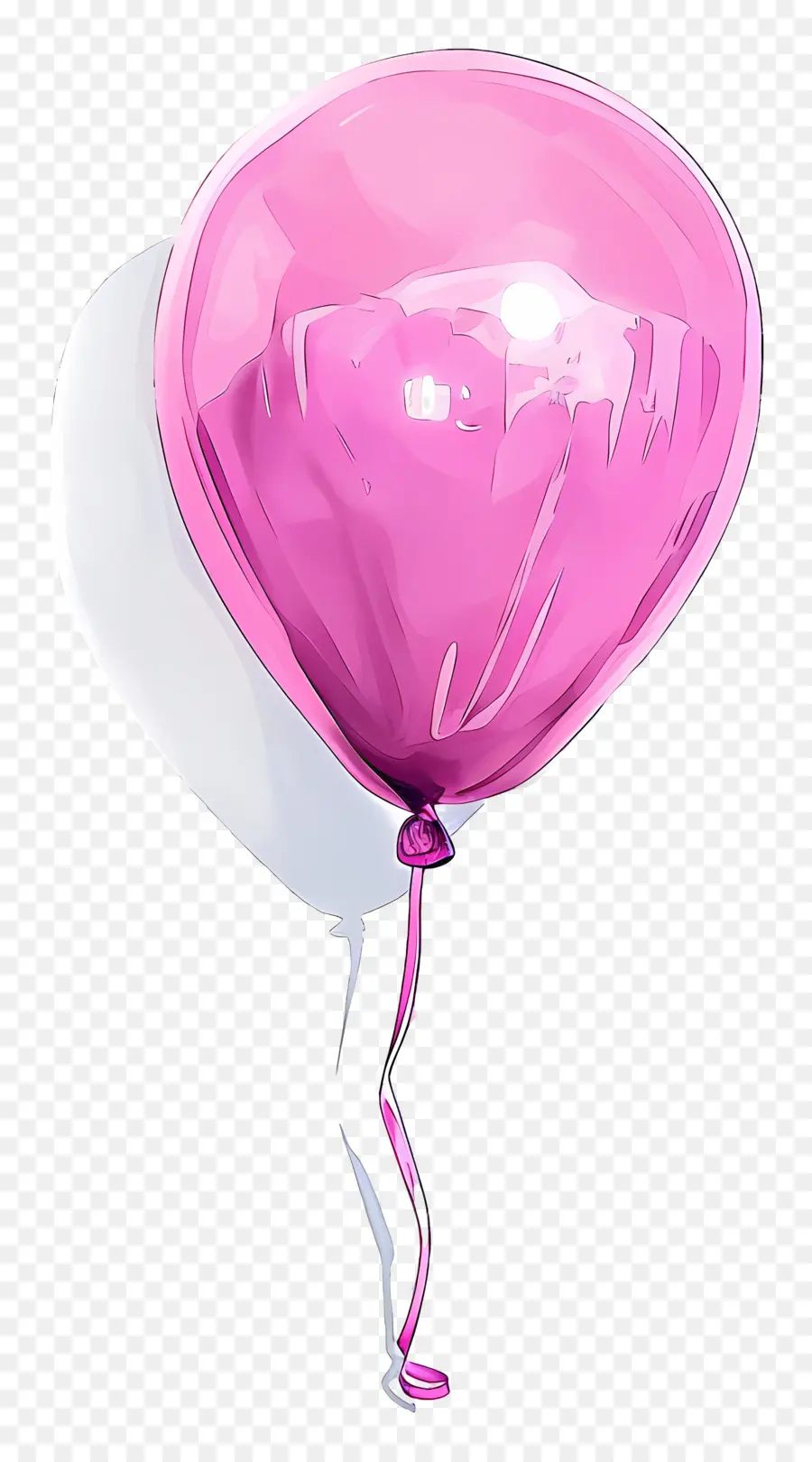 Pink Balloon，Пластиковый воздушный шар PNG