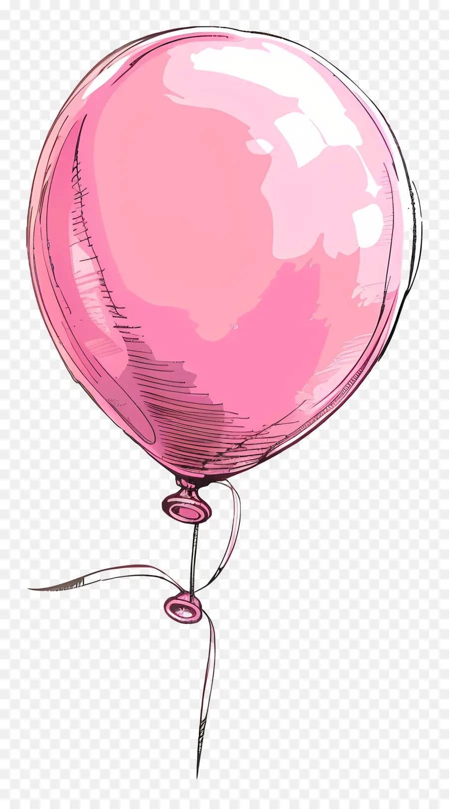 Pink Balloon，раздутый PNG