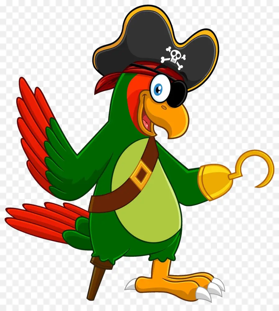 попугай пират，Пиратский Попугай PNG