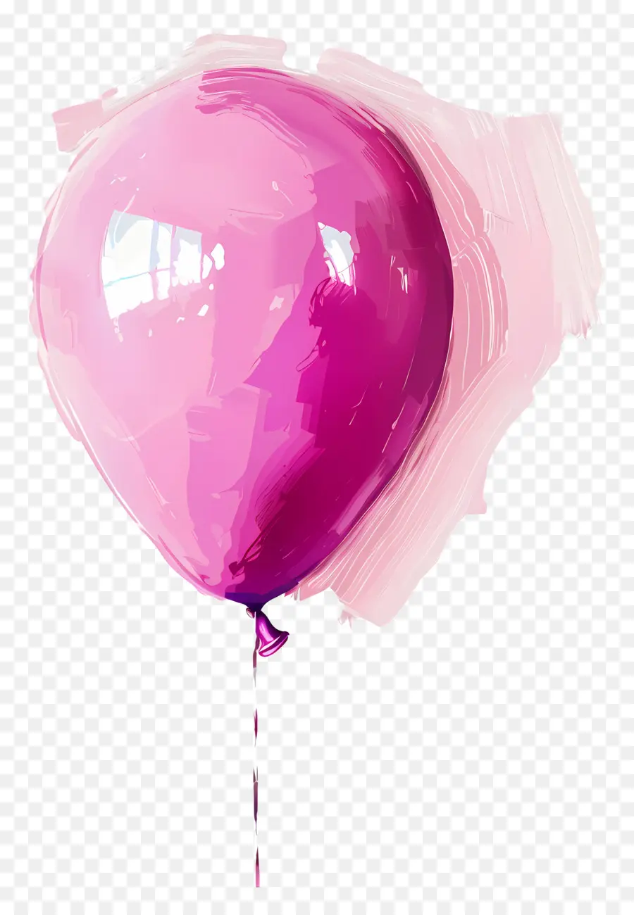 Pink Balloon，сдутый воздушный шар PNG