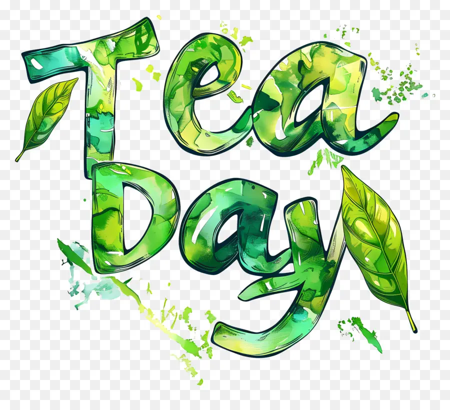 Международный день чая，акварельная живопись PNG