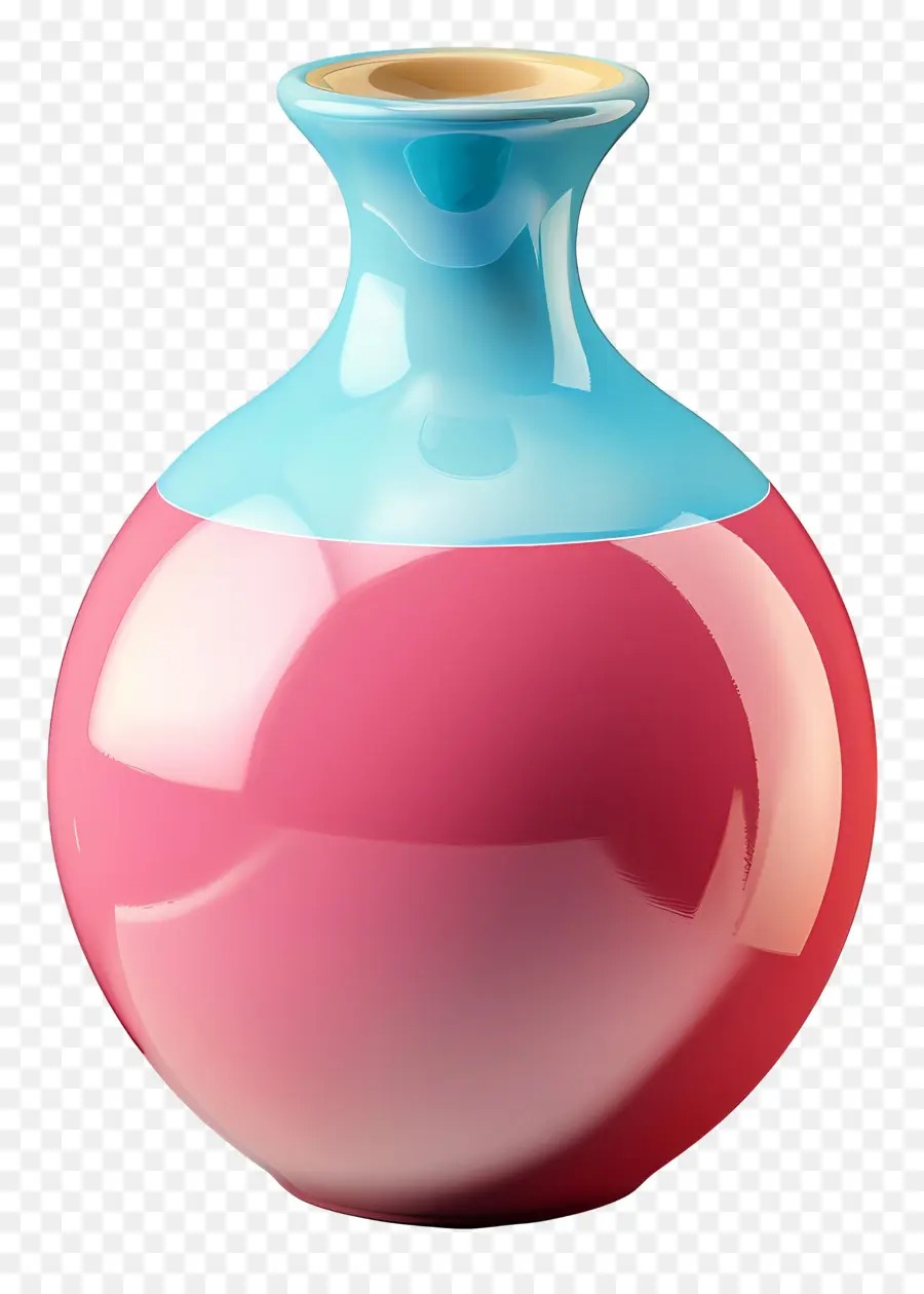Керамическая Ваза，розовая и синяя ваза PNG