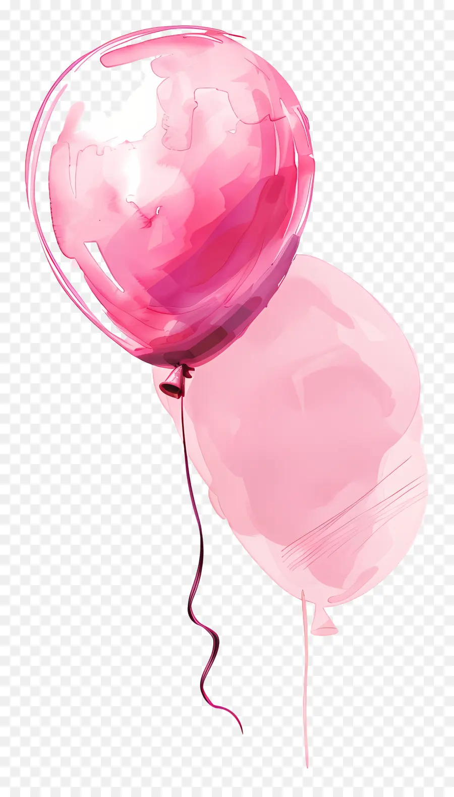 Pink Balloon，бумажный воздушный шар PNG