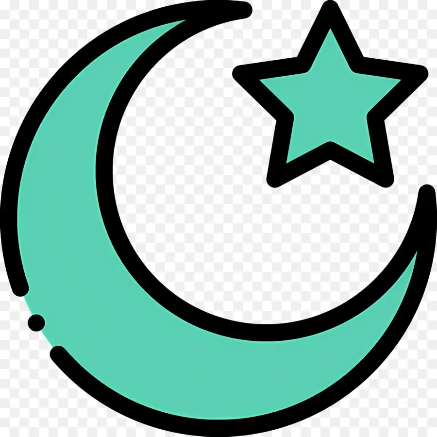 Звезда и полумесяц，Ислам PNG