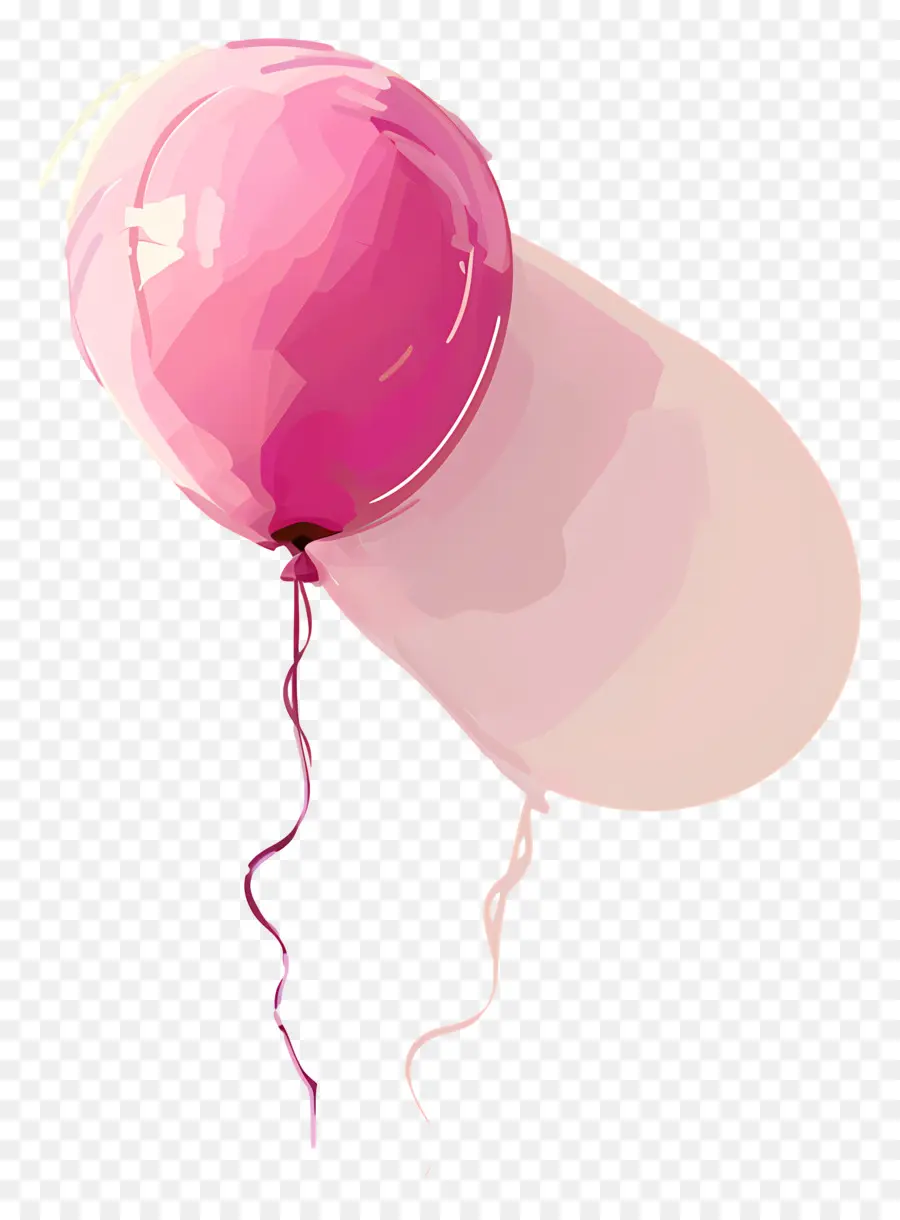 Pink Balloon，Блестящие PNG