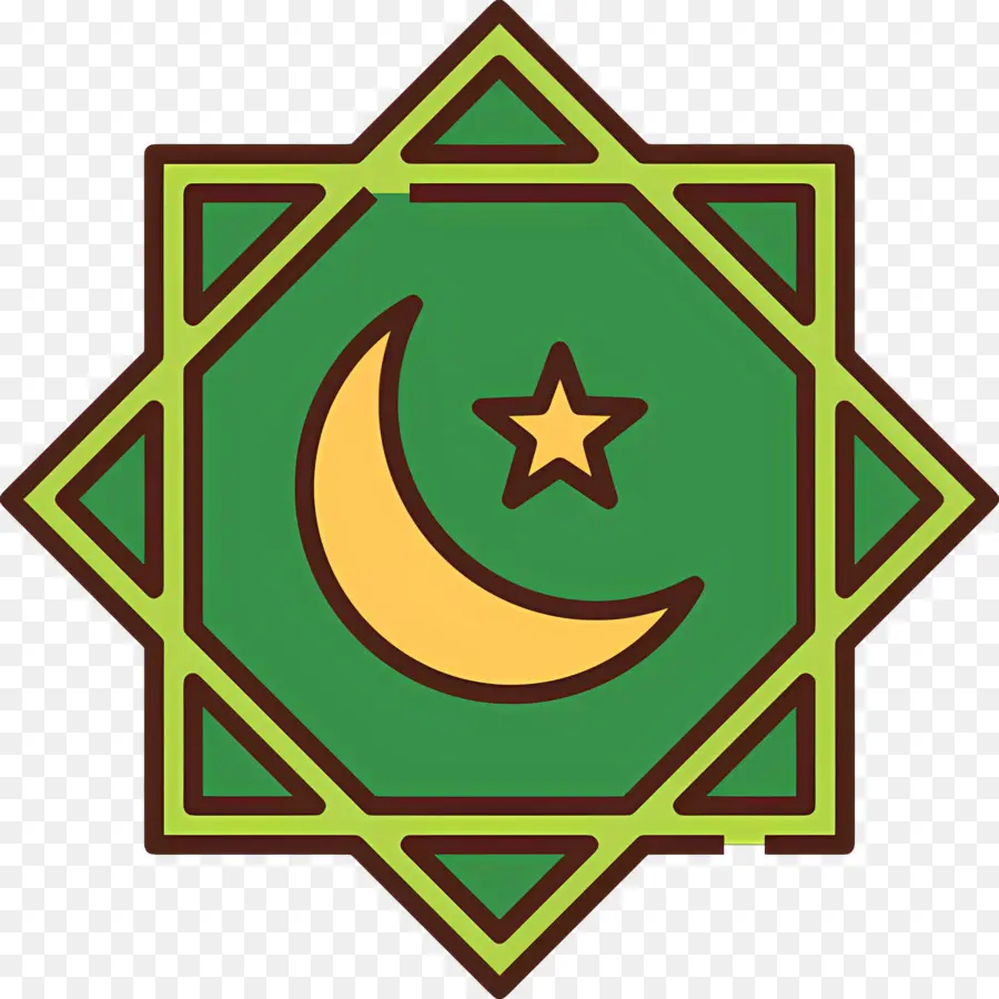 Звезда и полумесяц，Исламская звезда PNG