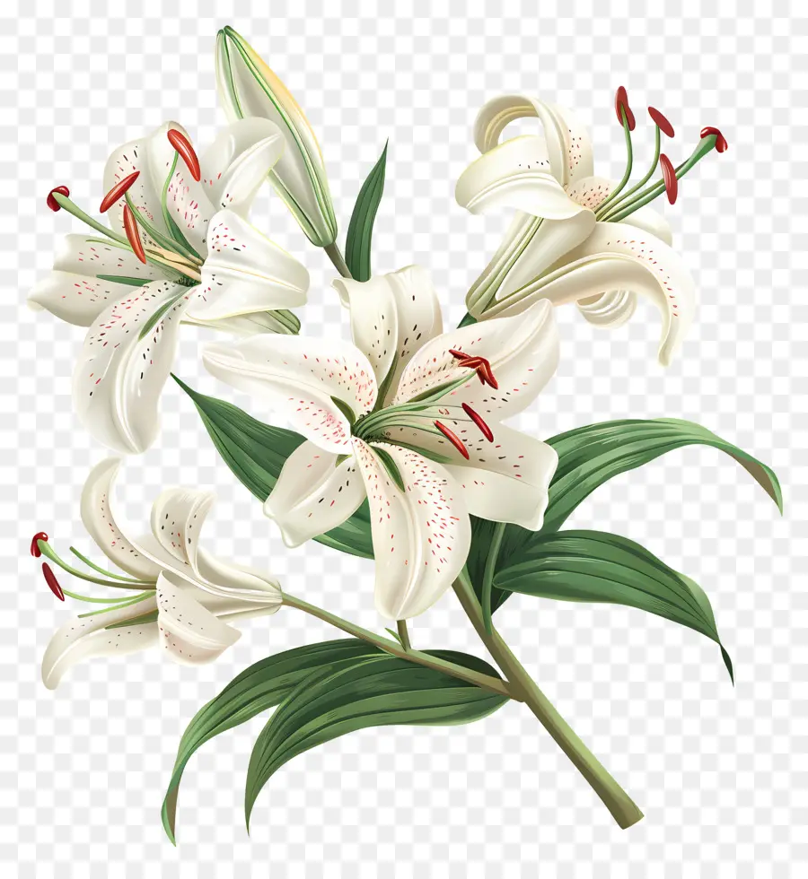 похороны，белые лилии PNG